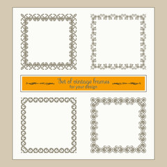 Vintage vignettes and frames