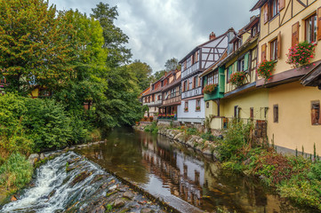 Fototapeta na wymiar Weiss river in Kaysersberg, Alsace, France