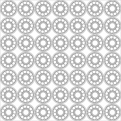 Seamless pattern of Ball bearing vector