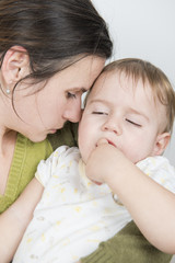 Ill baby with high temperature