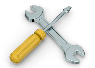 Screwdriver and Wrench - 3D