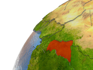 Central Africa on Earth