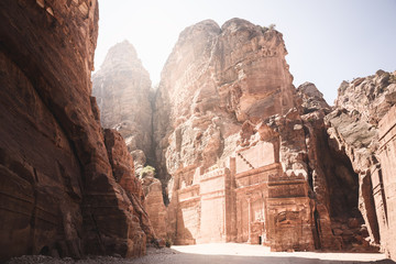 The facades street in Petra © luisapuccini