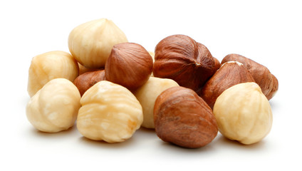 Heap of Hazelnut isolated