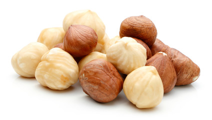Heap of Hazelnut isolated