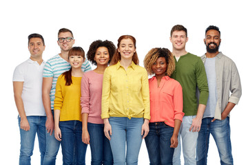 Obraz premium international group of happy smiling people