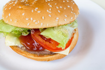 Beef burger with cheese