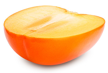 Fototapeta na wymiar Persimmon cut slice half
