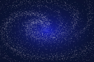 Naklejka premium Image of galaxies, nebulae, cosmos, and effect tunnel spiral galaxy