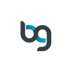 Initial Letter BG Linked Rounded Lowercase Logo