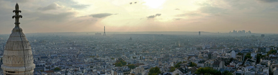 Panorama from Sacre Coeur Basilica, Paris, France