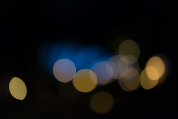 Colorful abstract bokeh background at the night