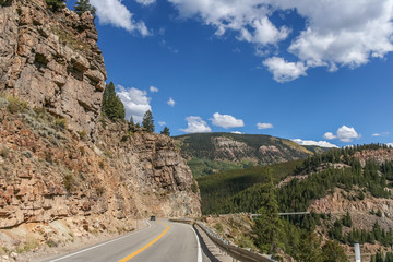 Road trough the Rocky Mountains in Colorado