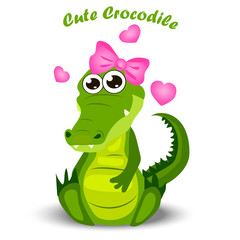 cute crocodile or alligator