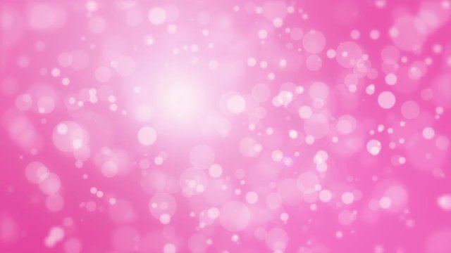 Romantic glowing pink bokeh background with flickering light particles.