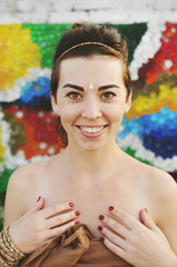 Colorful girl portrait © olenalyzun