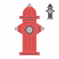 Red fire hydrant