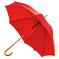 parasol rouge, fond blanc