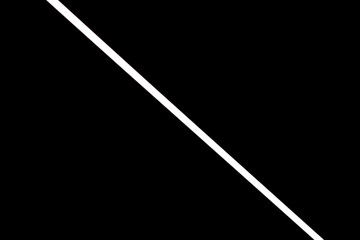 white line created by a neon light on black background