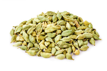 Heap of green cardamon.