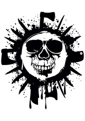 grunge skull