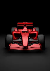 Vlies Fototapete Motorsport Markenneutraler roter F1 Rennwagen frontal