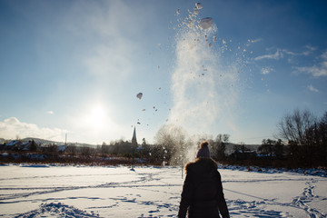 Zabawa na śniegu   © Filip Olejowski