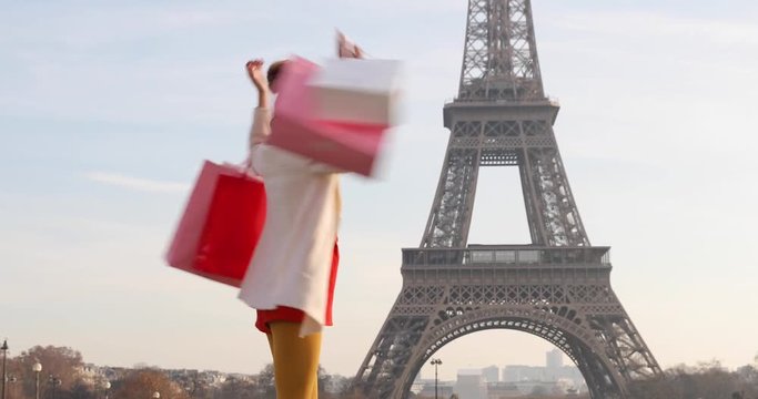 Paris, Woman shopping in Paris, 4K, UHD (3840X2160)