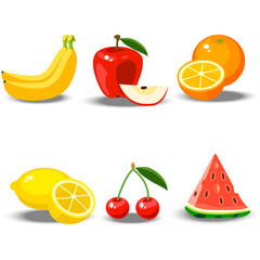 illustration of a fruit set