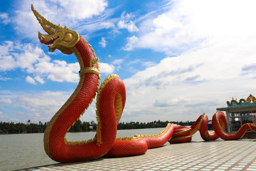 King of Naga - the great snake statue - obrazy, fototapety, plakaty
