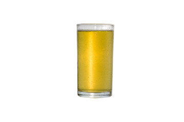Glass of beer isolated on a white background with Clipping Path