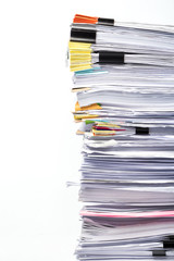 Stack of Documents isolated on white background
