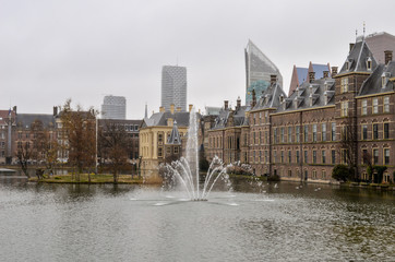 Binnenhof Palace, Dutch Parlament in the Hague (Den Haag) / Netherlands (Holland)