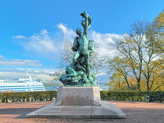 The Shipwrecked sculpture on the Observatory Hill of Helsinki, Finland