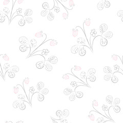 Subtle strawberry seamless pattern