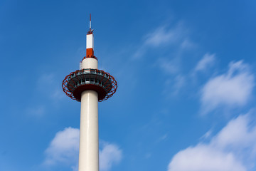 Obraz premium Kyoto tower and blue sky in Japan 