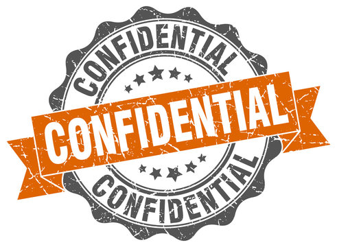confidential stamp. sign. seal