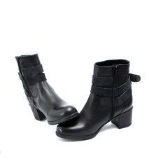 Woman fashion heels boot on white background