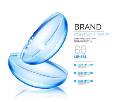 Vector Eye Contacts Lenses Ad Template