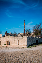 Fototapeta na wymiar Dans le château des Baux de Provence