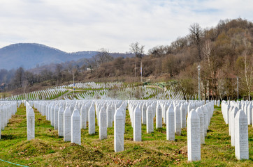 Potocari, Srebrenica memorial and cemetery for the victims of the genocide
