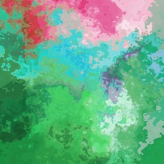 Naklejka na ściany i meble abstract stained pattern texture background spring green and pink pastel colors with black outlines - modern painting art