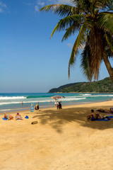 Sentimental walk along the beach