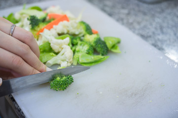 A Cooking Healthy Food in Home.