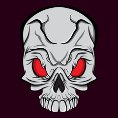skull head illustration