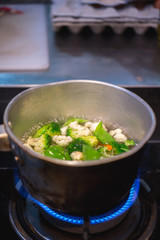 Boiled vegetables. A Cooking Healthy Food.