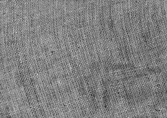 Black and white hessian sack cloth texture.
