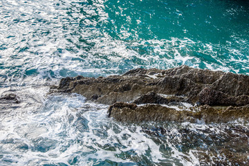 surf on the cliffs of the Adriatic Sea 
