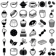 Food and Drink icon collection - vector illustration