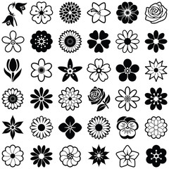 Flower icon collection - vector illustration - 132717386